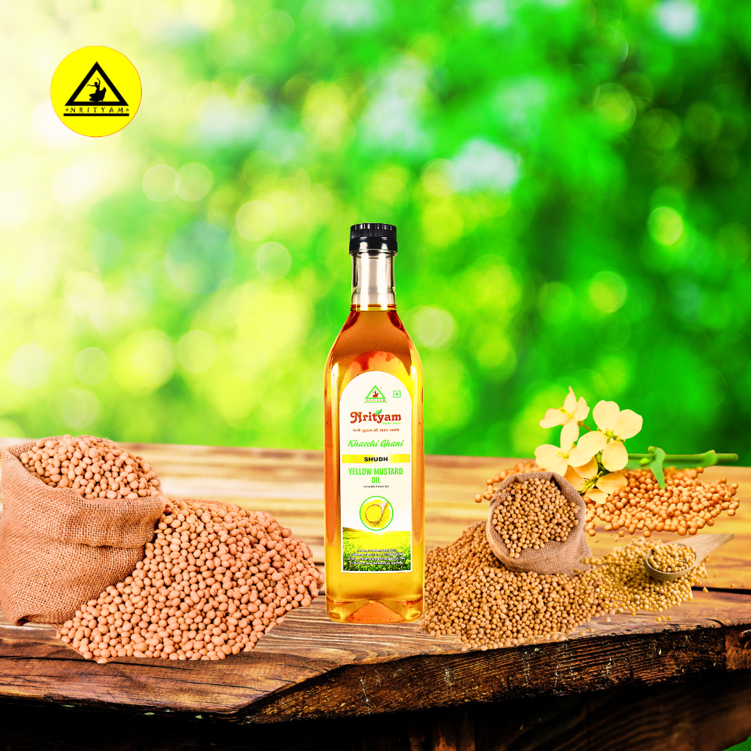 YELLOW MUSTARD OIL | 100% PURE COLDPRESS OIL | EXTRACT FROM PURE MUSTARD SEEDS |