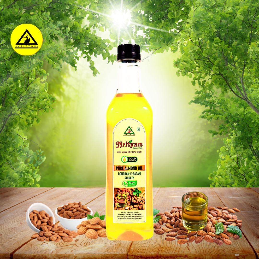 ALMONDS OIL | BADAM ROGAN | BADAM KA TEL | ROGHAN-E-BADAM | 100% PURE COLD PRESS OIL | EXTRACT FROM HIGH QUALITY ALMONDS | WOOD PRESSED OIL |
