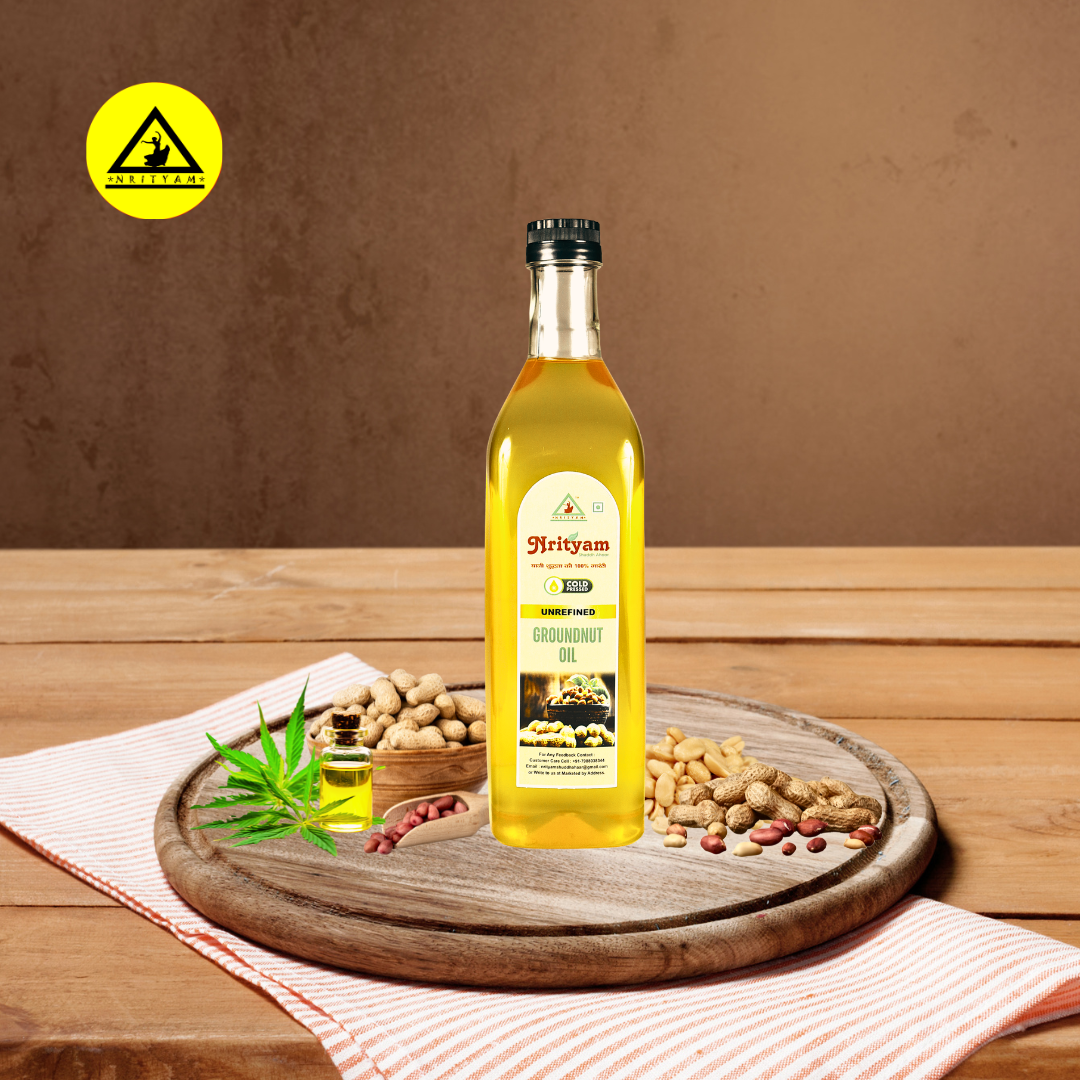GROUNDNUT OIL | 100% PURE COLDPRESS OIL | EXTRACT FROM HIGH QUALITY GROUNDNUT SEEDS |