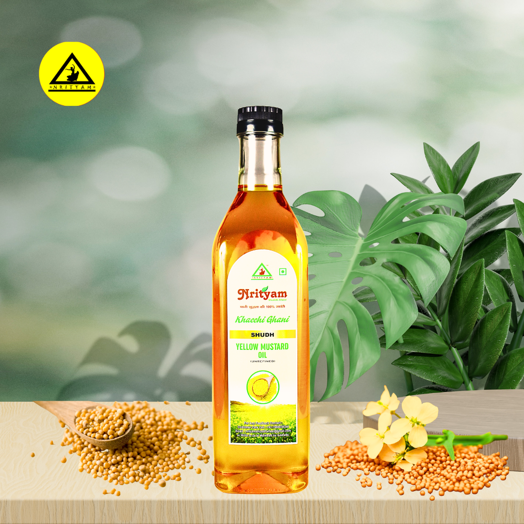 YELLOW MUSTARD OIL | 100% PURE COLDPRESS OIL | EXTRACT FROM PURE MUSTARD SEEDS |