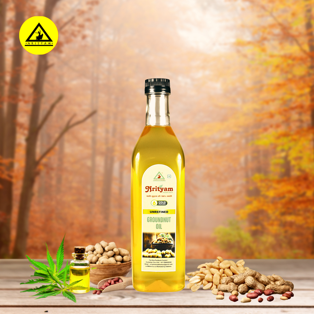 GROUNDNUT OIL | 100% PURE COLDPRESS OIL | EXTRACT FROM HIGH QUALITY GROUNDNUT SEEDS |