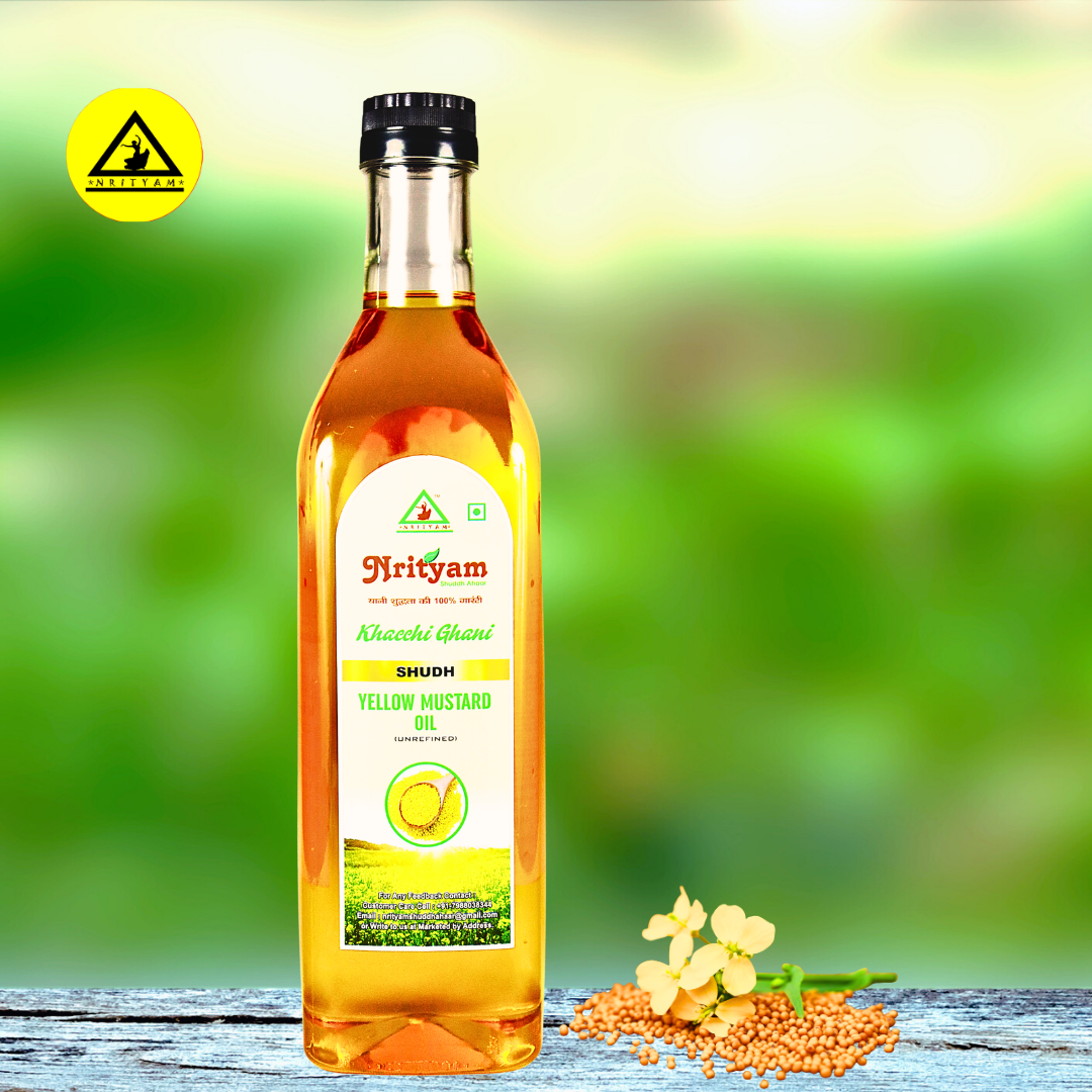 YELLOW MUSTARD OIL | 100% PURE COLDPRESS OIL | EXTRACT FROM PURE MUSTARD SEEDS |