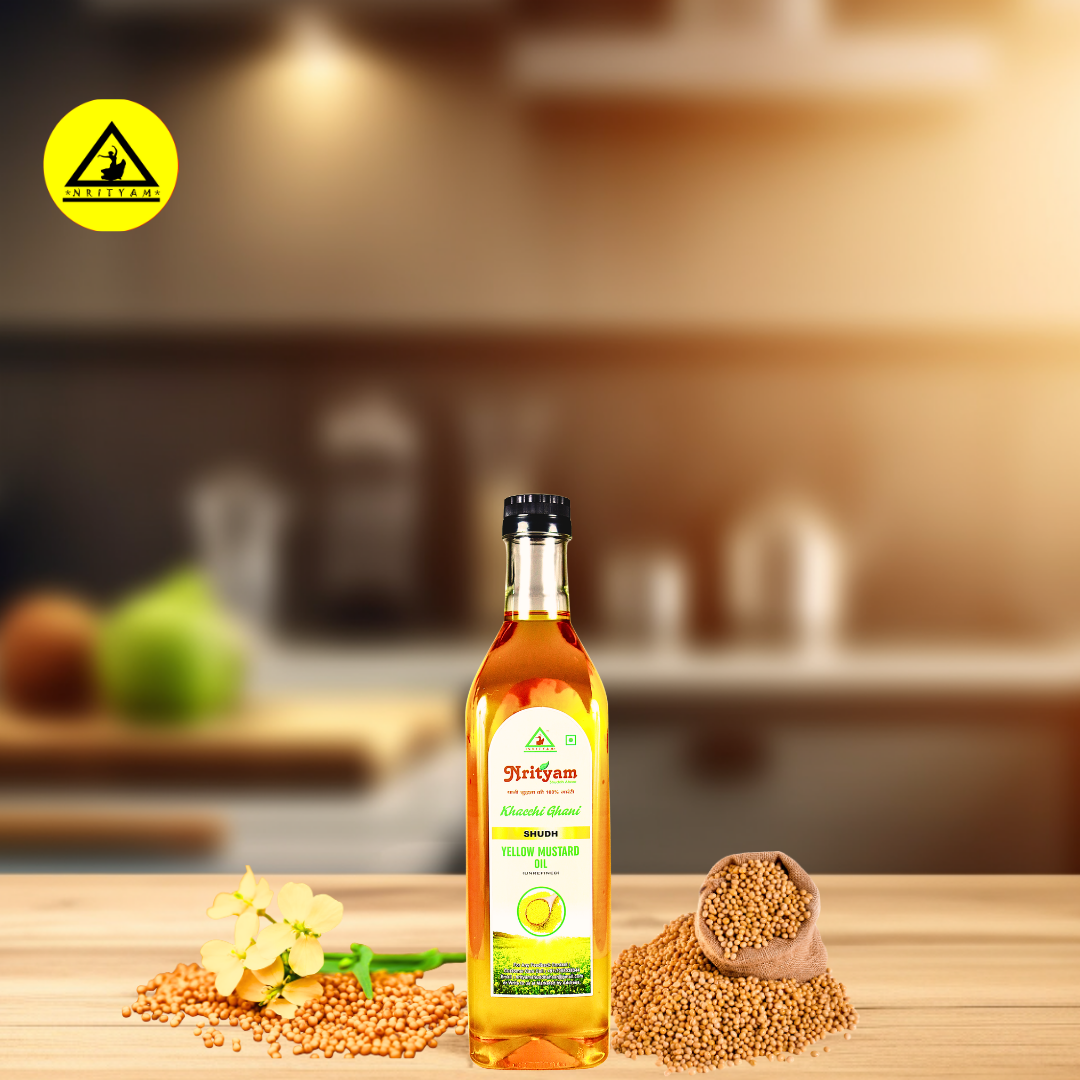 YELLOW MUSTARD OIL | 100% PURE COLDPRESS OIL | EXTRACT FROM PURE MUSTARD SEEDS |