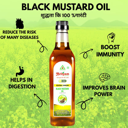 BLACK MUSTARD OIL | 100% PURE COLDPRESS OIL | EXTRACT FROM PURE MUSTARD SEEDS |