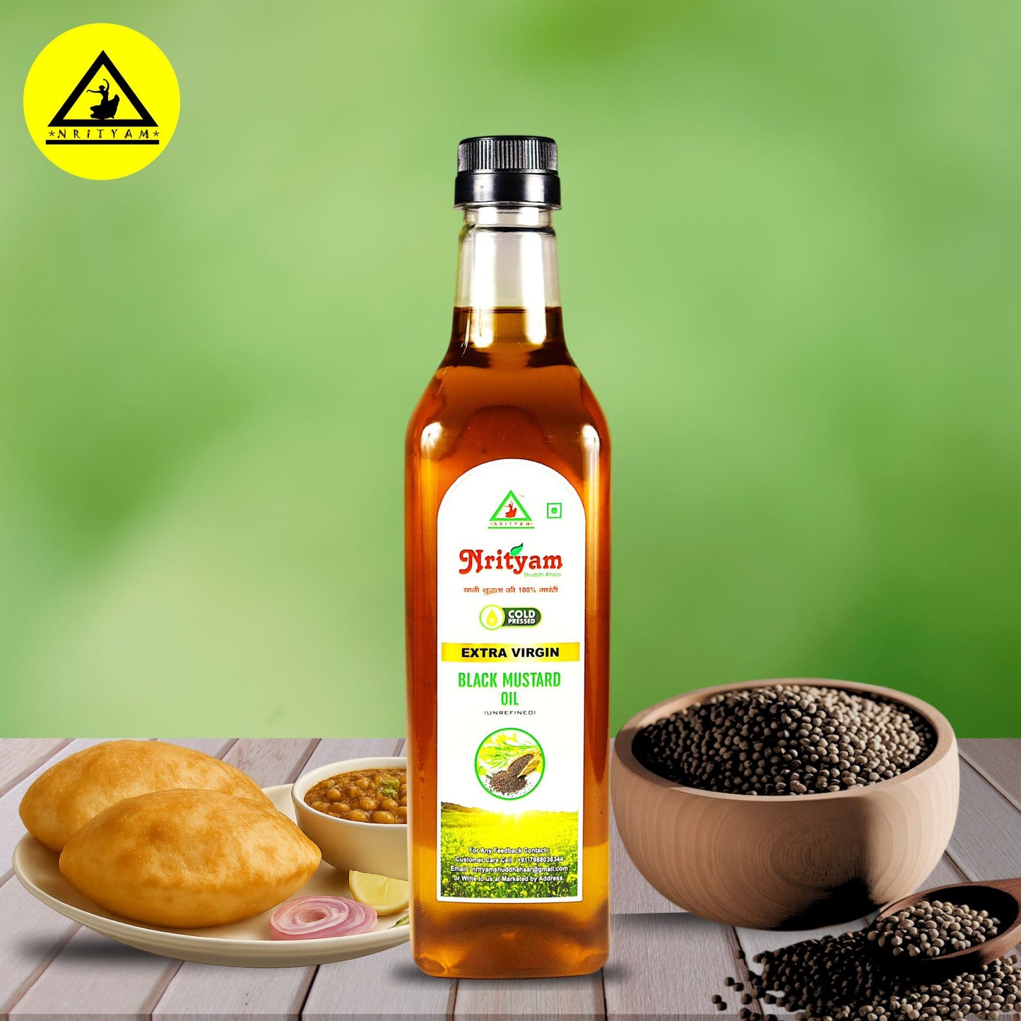BLACK MUSTARD OIL | 100% PURE COLDPRESS OIL | EXTRACT FROM PURE MUSTARD SEEDS |