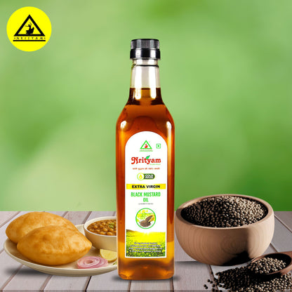 BLACK MUSTARD OIL | 100% PURE COLDPRESS OIL | EXTRACT FROM PURE MUSTARD SEEDS |