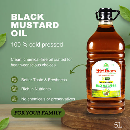 BLACK MUSTARD OIL | 100% PURE COLDPRESS OIL | EXTRACT FROM PURE MUSTARD SEEDS |