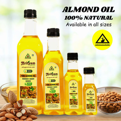 ALMONDS OIL | BADAM ROGAN | BADAM KA TEL | ROGHAN-E-BADAM | 100% PURE COLD PRESS OIL | EXTRACT FROM HIGH QUALITY ALMONDS | WOOD PRESSED OIL |